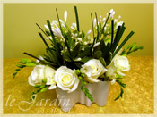 Custom Made Upscale White & Green Flower Arrangements