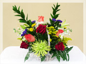 Simple Celebration II :: Basket Flower Arrangement