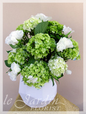 Custom Made White & Green Flower Arrangements